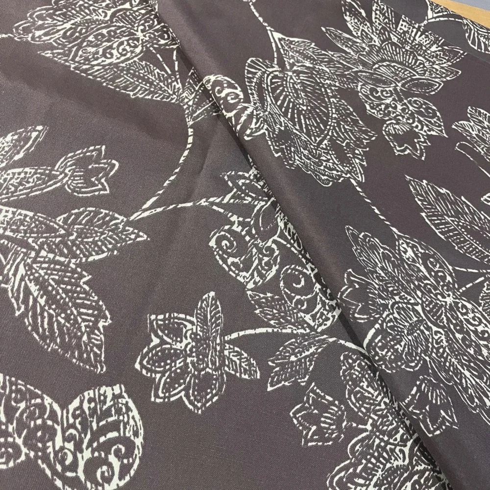 Tommy Bahama Home Brown Tropical Floral Rectangular Tablecloth 60x100 Vtg Style